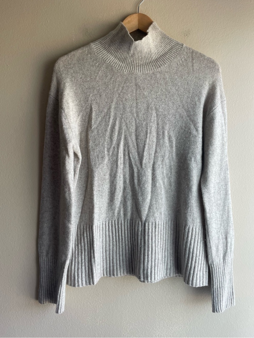 Everlane Women Turtleneck Cashmere Sweater Gray XXS